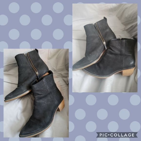 Cole Haan Shoes - Cole Haan Reilly Pebbled Leather Zip Up Ankle Boot